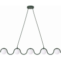 Lustra ar trosi SINUS 5xG9/8W/230V zaļa